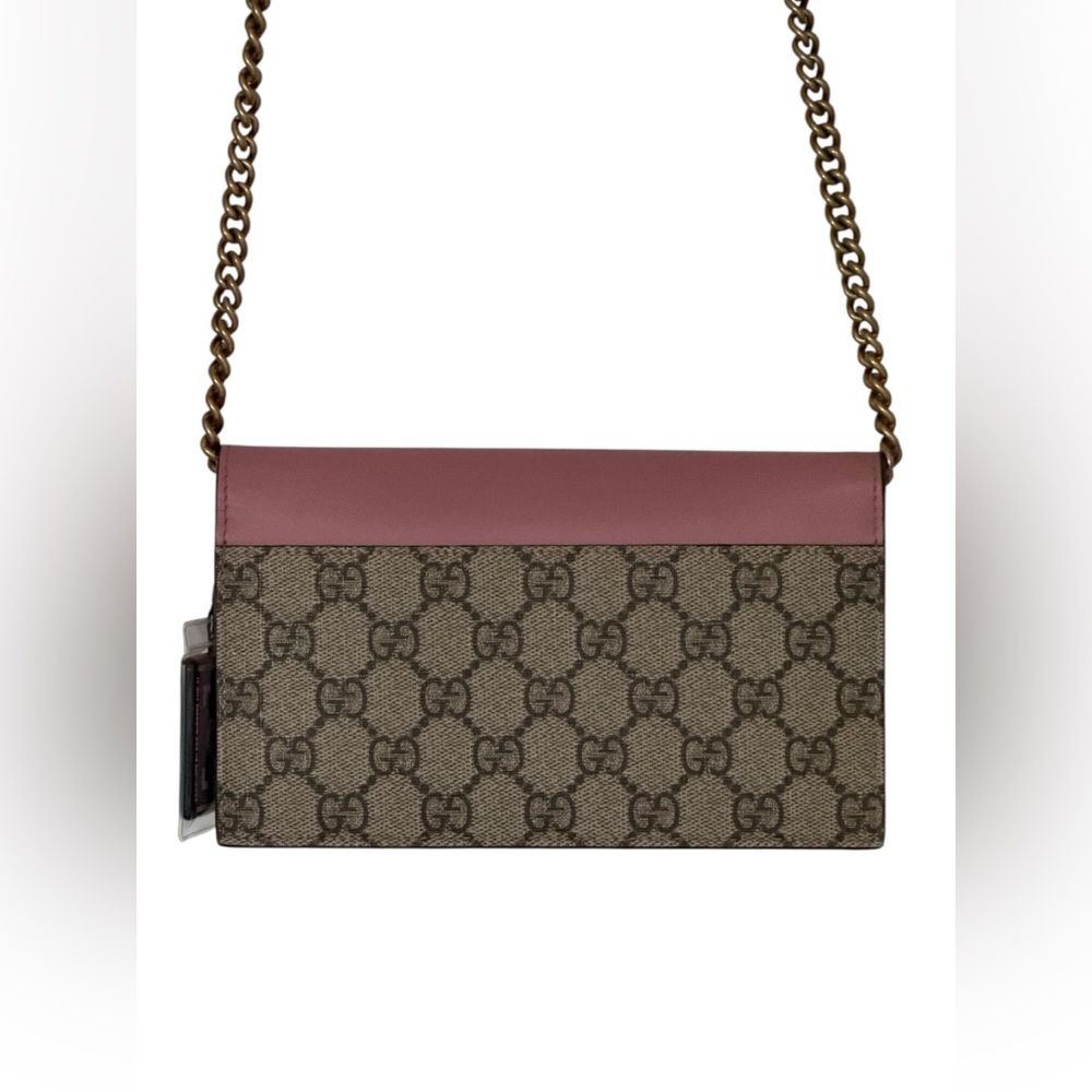 Gucci GG Supreme Pearl Peony WalletOn Chain. PRISTINE - Picture 3 of 16